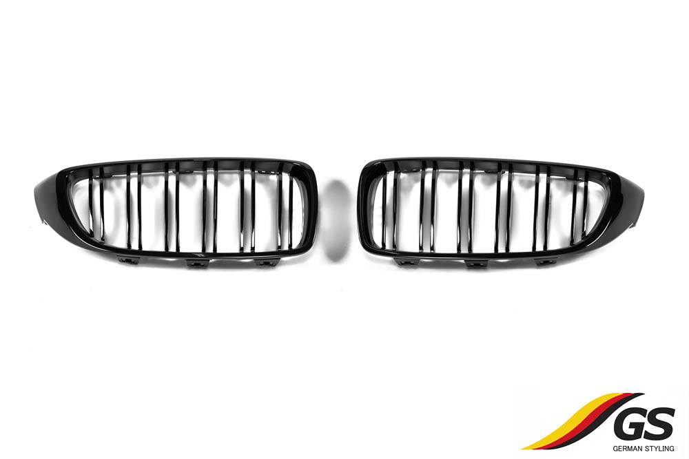 BMW 4 Series (F32/F33/F36) Coupe / Gran Coupe Dual Slat Grille in Gloss Black