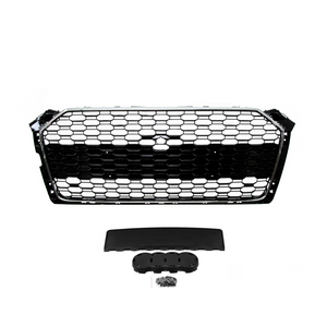 A5  (2017-2020) Honeycomb Grille - Gloss Black & Chrome Trim