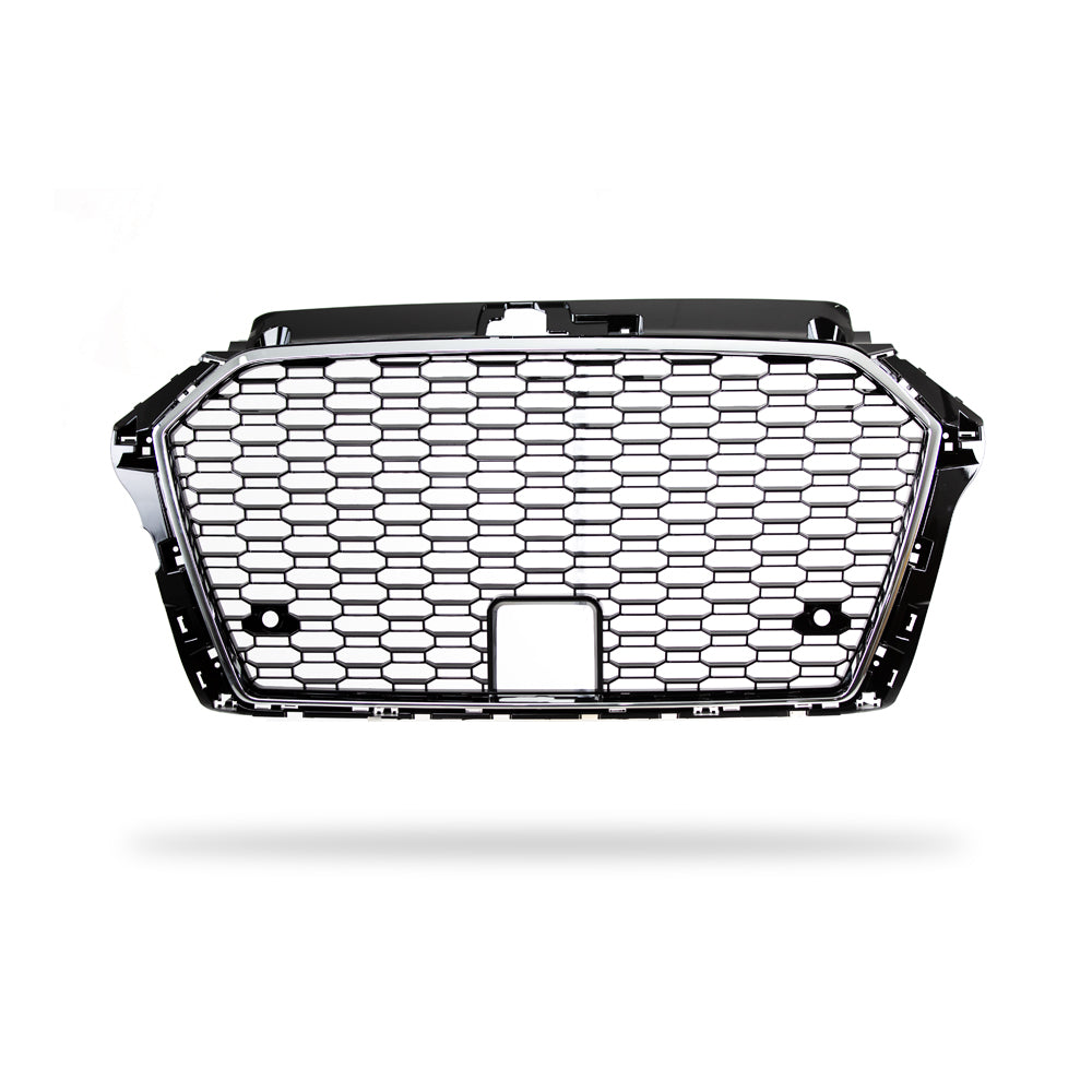A3 (2016 - 2018) Honeycomb Grille - Gloss Black & Chrome